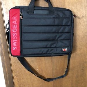 Swiss Gear Wenger Computer Laptop Briefcase Carry On Shoulder Bag Red And Black